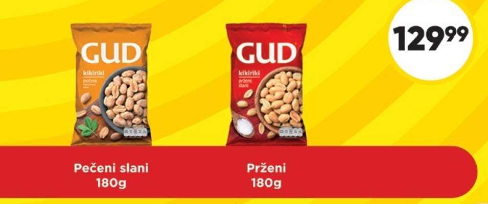 GUD kikiriki Pečeni slani 180g