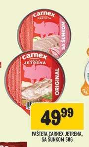 Pašteta Carnex Jetrena, sa šunkom 50g