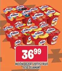 Mléčný dezert Zottis Fruit