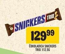 Čokoladica Snickers Trio 112.5g