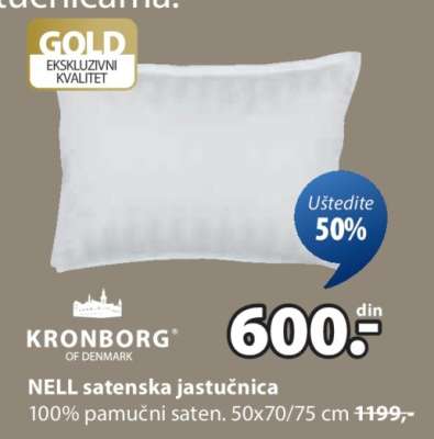 NELL SATENSKA JASTUČNICA
