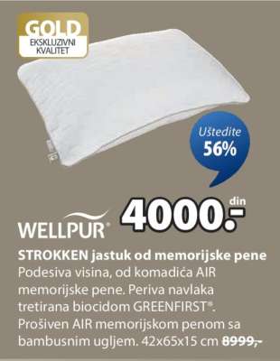 STROKKEN JASTUK OD MEMORIJSKE PENE