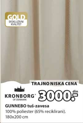 GUNNEBO TUŠ-ZAVESA