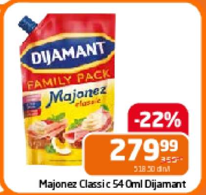 Majonez Classic 540ml Dijamant