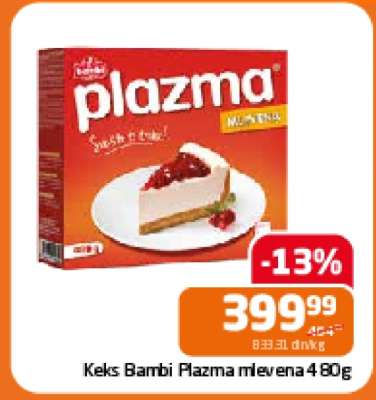Keks Bambi Plazma mlevena 480g