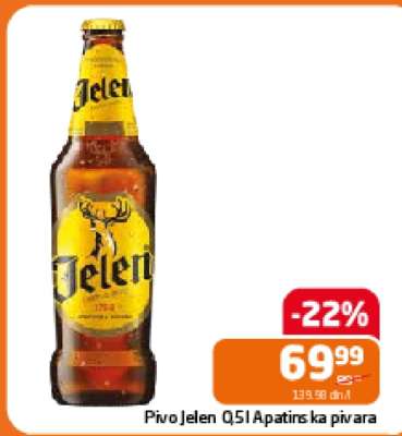 Pivo Jelen 0,5l Apatinska pivara