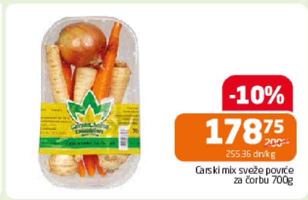 Carski mix sveže povrće za čorbu 700g