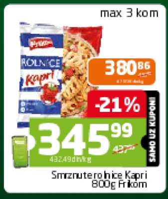 Smrznuto rolnice Kapri