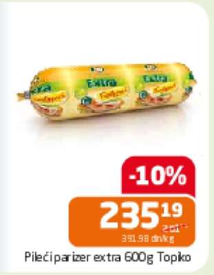 Pileći parizer extra 600g Topko