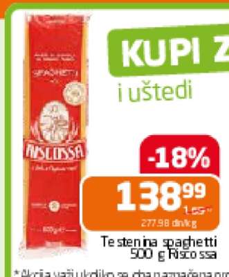 Testenina spaghetti 500 g Risso ssa