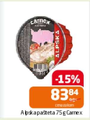Alpska pašteta 75 g Carnex
