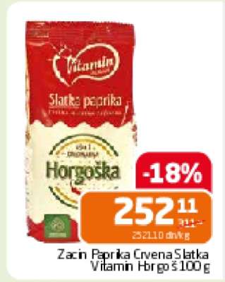 Začin Paprika Crvena Slatka Vitamin Horgoška 100 g
