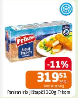 Panirani riblji štapići 300g Frikom