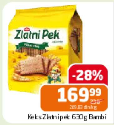 Keks Zlatni pek 630g Bambi