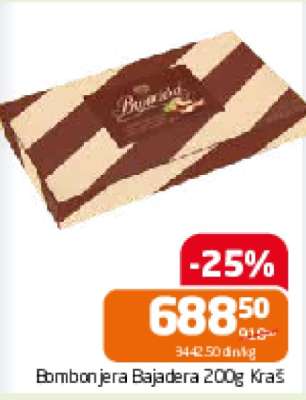 Bombonjera Bajadera 200g Kraš