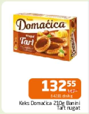 Keks Domaćica 210g Banini Tart nugat