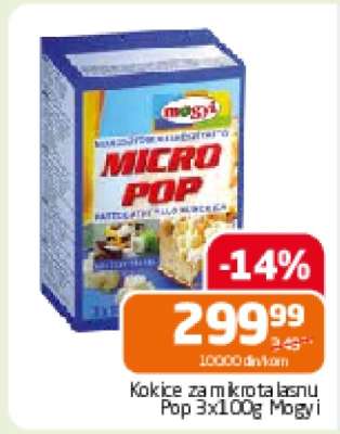 Kokice za mikrotalasnu Pop 3x100g Mogyi