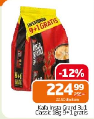 Kafa Insta Grand 3u1 Classic 18g 9+1 gratis
