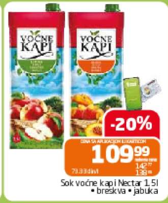 Sok voćne kapi Nectar 1.5l