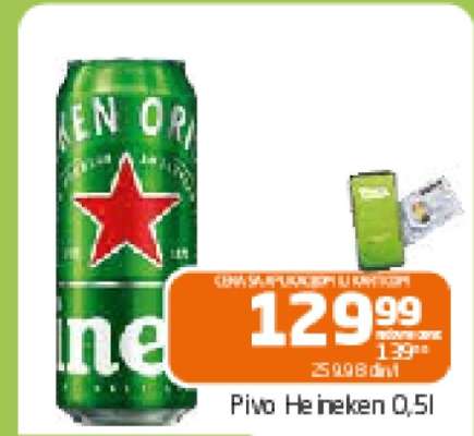 Pivo Heineken 0,5l