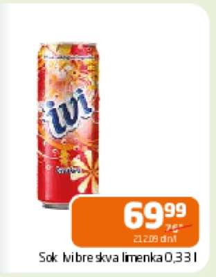 Sok breskva limenka 0,33 l