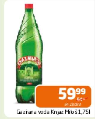 Gazirana voda Knjaz Miloš 1,75l