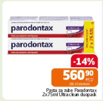 Pasta za zube Parodontax 2x75ml Ultraclean duopack