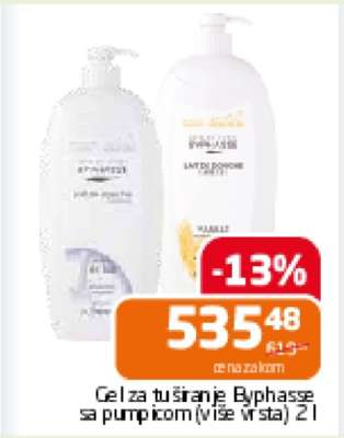 Gel za tuširanje Byphasse sa pumpicom (više vrsta) 2 l