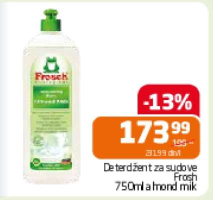 Deterdžent za sudove Frosch 750ml almond milk