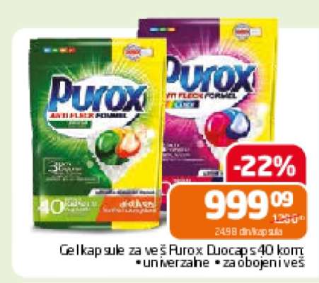 Gel kapsule Purox Duocaps 40 kom