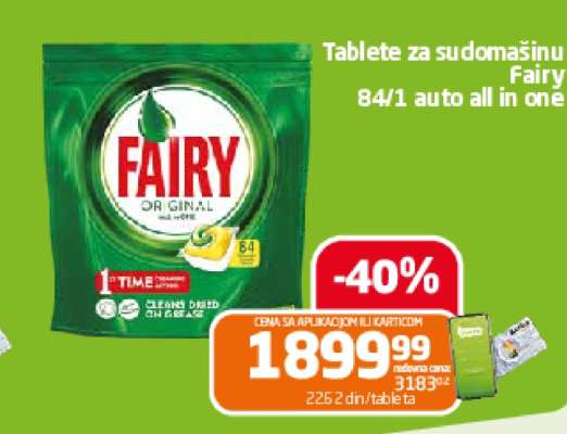 Tablete za sudomašinu Fairy 84/1 auto all in one