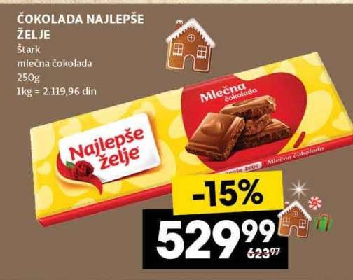 ČOKOLADA NAJLEPŠE ŽELJE