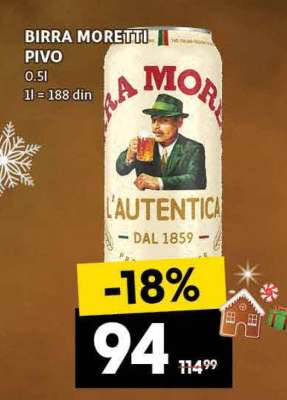 BIRRA MORETTI PIVO
