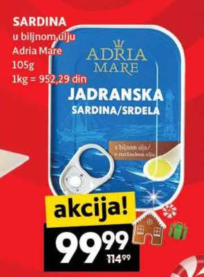 SARDINA u biljnom ulju Adria Mare