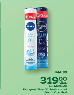 Deo sprej Nivea XL fresh 200ml