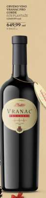 CRVENO VINO VRANAC PRO CORDE