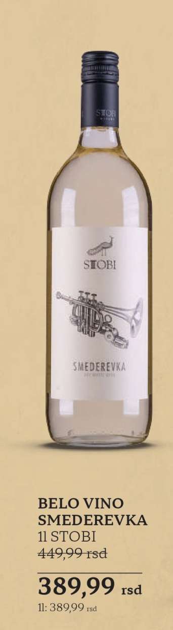 BELO VINO SMEDEREVKA 1l STOBI