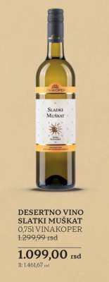 DESERTNO VINO SLATKI MUŠKAT