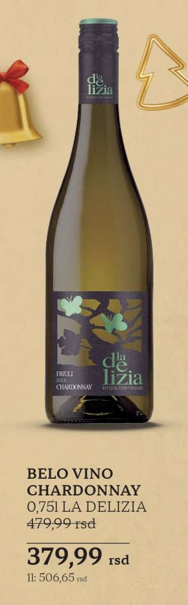 BELO VINO CHARDONNAY 0,75L LA DELIZIA