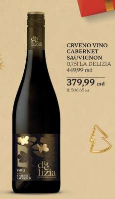 CRVENO VINO CABERNET SAUVIGNON 0,75l LA DELIZIA