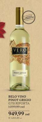 BELO VINO PINOT GRIGIO 0,75l RIPORTA