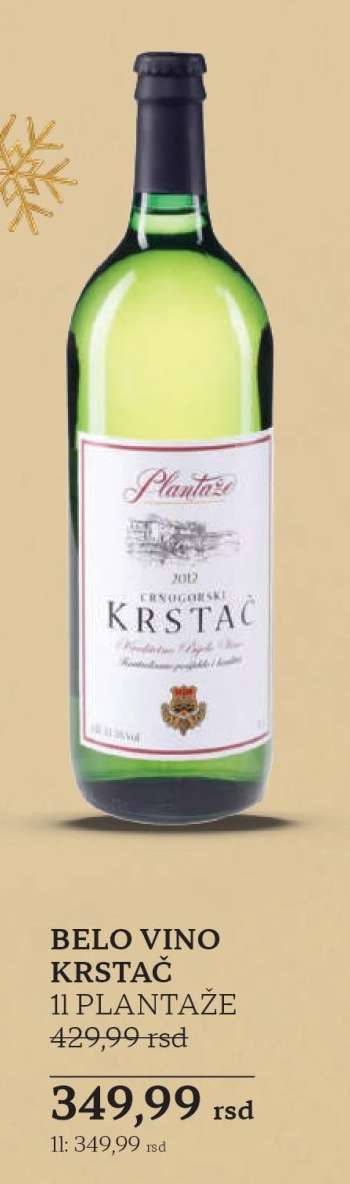 BELO VINO KRSTAČ 1l PLANTAŽE