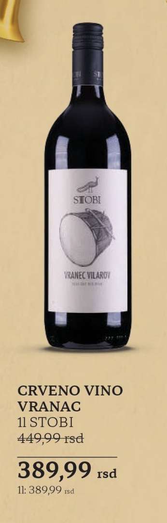 CRVENO VINO VRANAC 1l STOBI