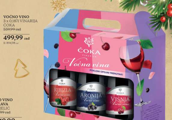 VOĆNO VINO 3 x 0,187l VINARIJA ČOKA
