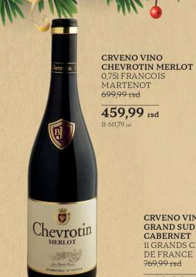 CRVENO VINO CHEVROTIN MERLOT