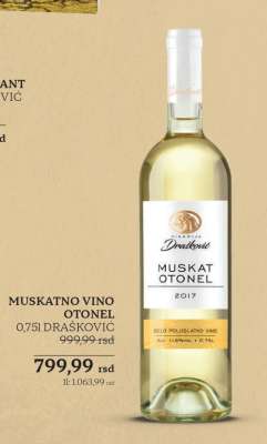 MUSKATNO VINO OTONEL 0,75l DRAŠKOVIĆ