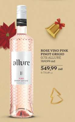ROSE VINO PINK PINOT GRIGIO 0,75l ALLURE