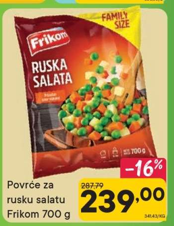 Povrće za rusku salatu Frikom 700 g