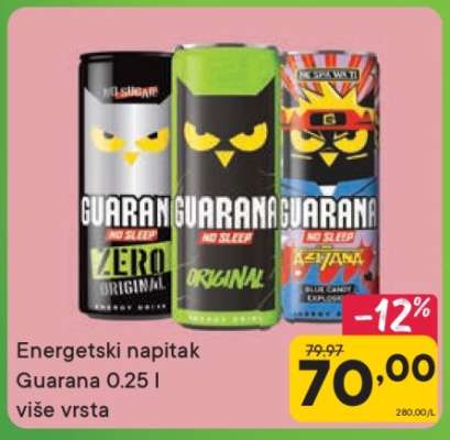Energetski napitak Guarana 0.25 l
