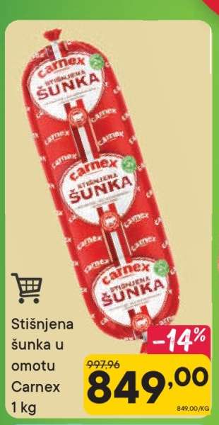 Stišnjena šunka u omotu Carnex 1 kg